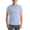 light grey Best Of US Investors t-shirt with white background for logo that includes Red and Blue text
